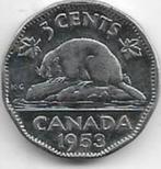 5  cent  1953  Canada. km. 50, Postzegels en Munten, Munten | Amerika, Ophalen of Verzenden, Losse munt, Noord-Amerika