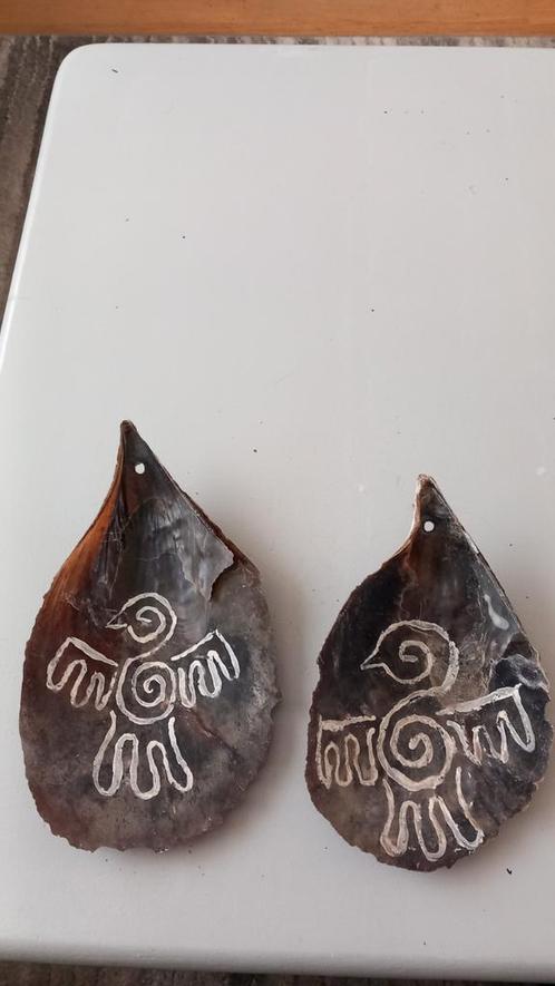 Noord Amerika ?schelp dondervogel triskelion haida tekening, Antiek en Kunst, Curiosa en Brocante, Ophalen of Verzenden