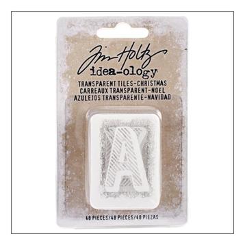 Tim Holtz Idea-ology Transparent Tiles Christmas #93657 beschikbaar voor biedingen