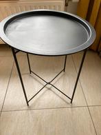 Zwart tafeltje, Minder dan 55 cm, Gebruikt, Rond, Ophalen of Verzenden