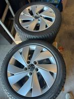 Golf 8 zilveren velgen 4 stuks, Banden en Velgen, 17 inch, 205 mm, Winterbanden