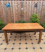 ❗GROTE STEVIGE GRENEN TAFEL EETTAFEL MET MASSIEF BLAD POTEN, Ophalen, Industrieël modern tijdloos klassiek stijlvol hout, 100 tot 150 cm