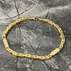 14k gouden armband koningsarmband koningsschakel steentjes, Sieraden, Tassen en Uiterlijk, Armbanden, Ophalen of Verzenden, Nieuw