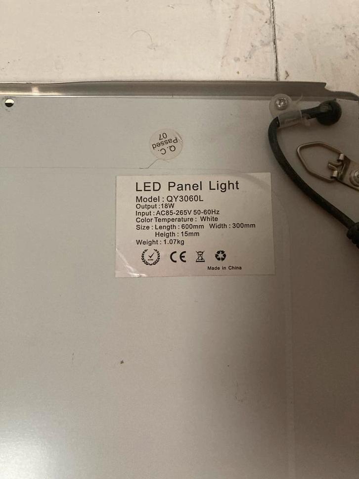 2x LED Paneel Lampen - Perfect voor Kantoor of Thuis, Huis en Inrichting, Lampen | Hanglampen, Zo goed als nieuw, Minder dan 50 cm