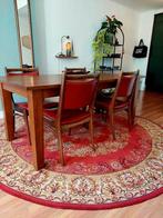 Vintage Oosters Perzische rond wol vloerkleed 252x252cm rood, Ophalen, Gebruikt, Vintage Oosters, Rond