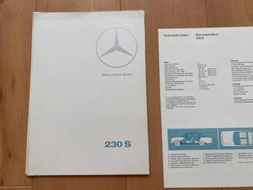 Mercedes-Benz 230 S  - Catalogus - Folder uit 1965 beschikbaar voor biedingen