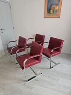 Ludwig Mies Van Der Rohe Knoll Studio stoelen 4, Huis en Inrichting, Stoelen, Ophalen, Gebruikt, Metaal, Vijf, Zes of meer stoelen