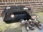Hamsterkooi met toebehoren, Dieren en Toebehoren, Kooi, Minder dan 75 cm, Zo goed als nieuw, Ophalen