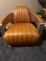 Fauteuil leer club Retro Aviator, Huis en Inrichting, Ophalen of Verzenden, Zo goed als nieuw, Leer