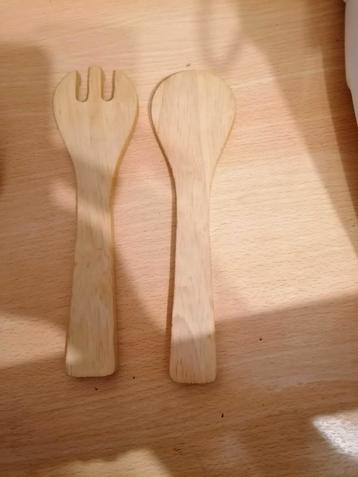 Houten Salade Bestek Set beschikbaar voor biedingen