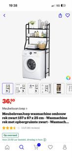 Wasmachine Ombouw Rek Zwart - MeubelsvanJoep, Overige typen, Nieuw, 150 tot 200 cm, 25 tot 50 cm