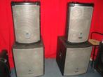 Gebruikt: Mackie complete passieve PA set S1108, MACKIE, MACKIE@OUTLOOK.COM, 120 watt of meer, Front, Rear of Stereo speakers