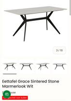 Nieuwe Eettafel Grace Marmerlook Wit (composiet), Huis en Inrichting, Tafels | Eettafels, Ophalen, 100 tot 150 cm, Zo goed als nieuw