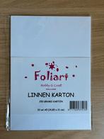 10 vellen linnen karton wit, Ophalen of Verzenden, Nieuw, Blanco kaart of Basiskaart
