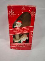 Vintage Kaarshouder met Kerstman en candle huger, Ophalen of Verzenden
