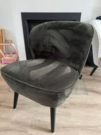 WOOOD fauteuil velvet donkergroen, Ophalen, Minder dan 75 cm, Zo goed als nieuw, Stof