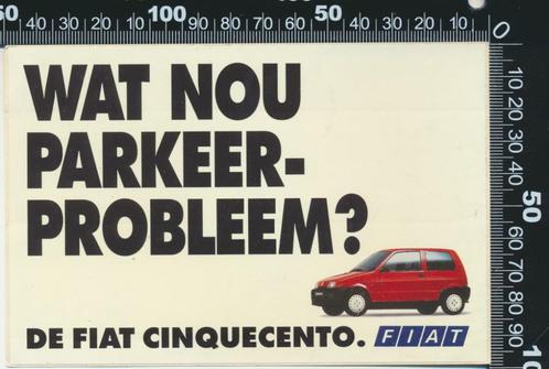 Sticker: Fiat - Cinquecento, Verzamelen, Stickers, Zo goed als nieuw, Auto of Motor, Verzenden