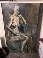 Naakt zittend, Walter Bröcker, Antiek en Kunst, Kunst | Schilderijen | Klassiek, Ophalen of Verzenden