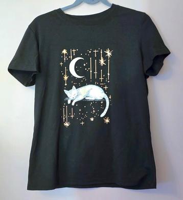 Zwart Shirt Maan Sterren - Maat M beschikbaar voor biedingen
