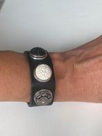 Noosa Amsterdam leren armband, Sieraden, Tassen en Uiterlijk, Ophalen of Verzenden, Zo goed als nieuw, Zwart, Leer