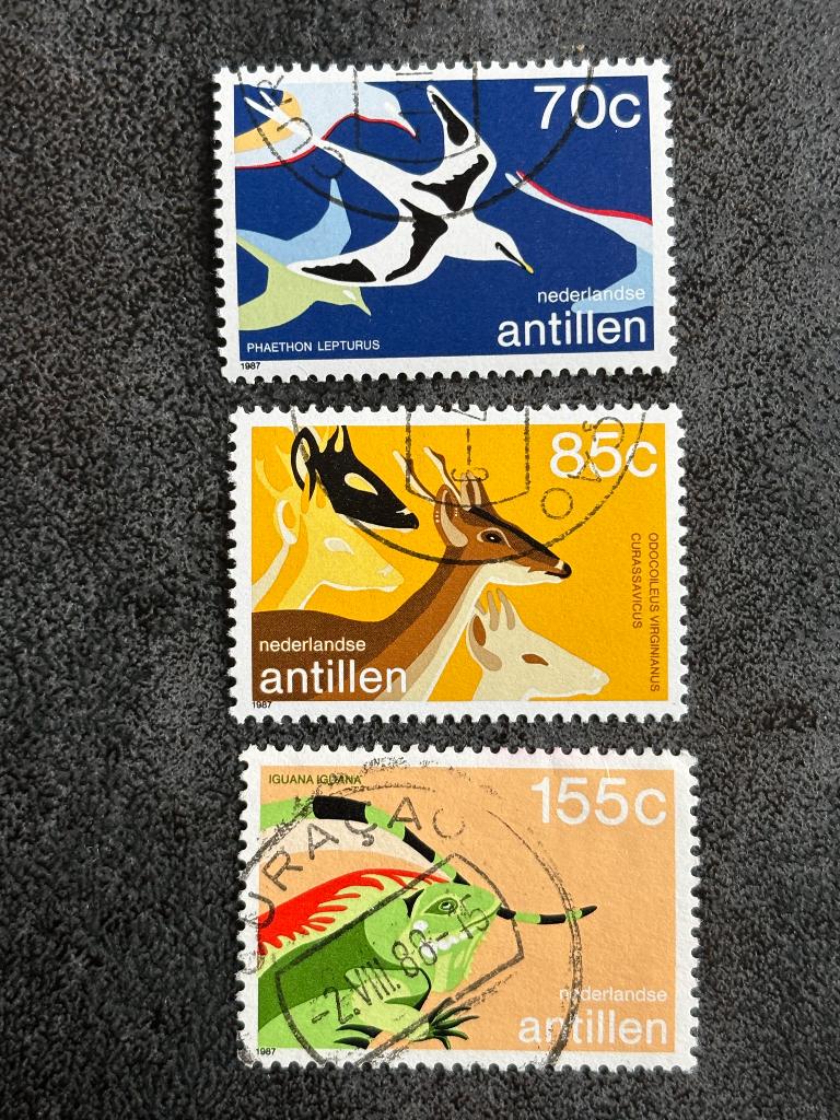 1987 NVPH 879-881, Fauna, Gestempeld, Ophalen of Verzenden, Gestempeld