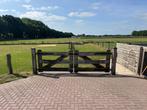 Houten land hek met Schapengaas en Kastanje Palen, Dieren en Toebehoren, Stalling en Weidegang, Weidegang