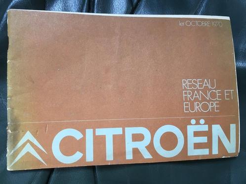 Citroen dealerboekje europa 1970, Auto diversen, Handleidingen en Instructieboekjes, Ophalen of Verzenden