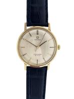 Vintage OMEGA Gouden Seamaster de Ville in Cassette Jaren 60, Ophalen, Leer, Zwitserland, Polshorloge