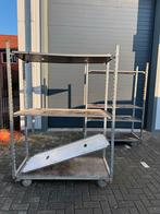 Bloemenkar / duw opslag stelling 2 stuks, 100 liter of meer, Ophalen, Gebruikt, Transportkar