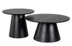 Richmond Salontafel Jazz Set Van 2 Zwart, Ophalen, 50 tot 100 cm, Rond, Nieuw