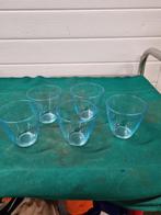 glazen blauw glas italy vijf stuks, Verzamelen, Glas en Borrelglaasjes, Ophalen of Verzenden