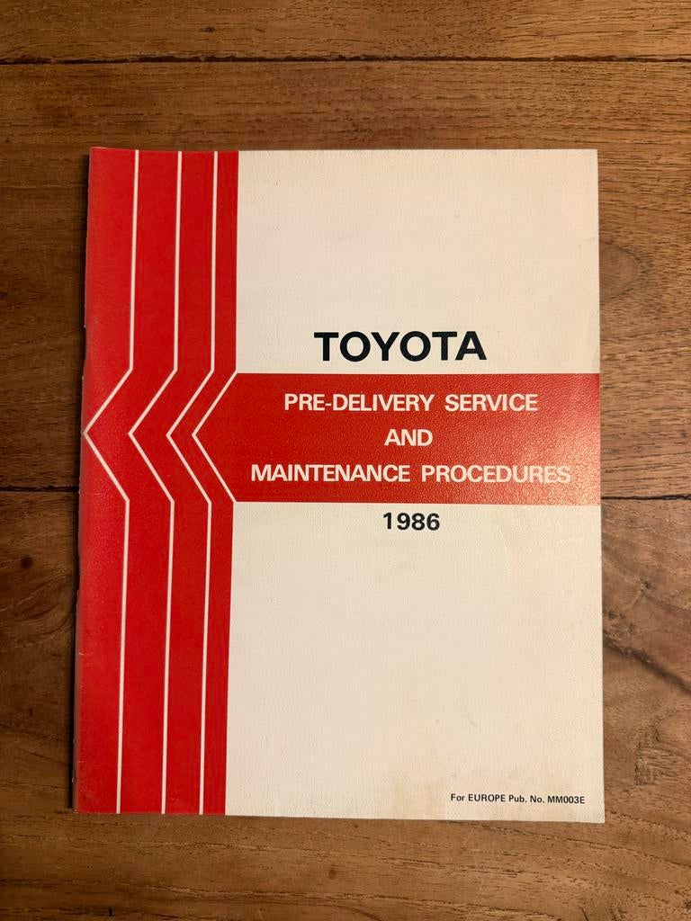 Toyota ore delivery service and maintenance procedure 1986, Ophalen of Verzenden
