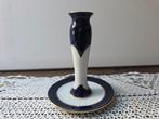 Kobalt blauwe met wit en goud kandelaar, Ophalen of Verzenden, Keramiek of Aardewerk