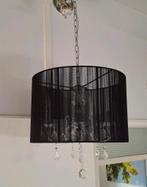 Kroonluchter met zwarte kap, Ophalen of Verzenden, Zo goed als nieuw, Glas, Gotisch