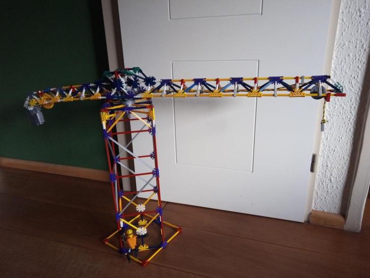 Grote hijskraan van K'nex met motor (Knex, knexx), Kinderen en Baby's, Speelgoed | Bouwstenen, Zo goed als nieuw, K'nex, Ophalen of Verzenden