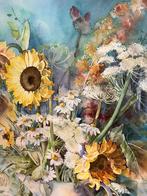 Prachtig Aquarel Schilderij inclusief lijst, Antiek en Kunst, Kunst | Schilderijen | Klassiek, Ophalen of Verzenden
