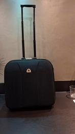 Zwarte Corus laptop trolley reistas, Sieraden, Tassen en Uiterlijk, Koffers, Wieltjes, Gebruikt, Hard kunststof, Minder dan 50 cm