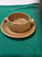 Ovenschaal met oren en schotel retro bruin, Ophalen of Verzenden, 'T Olde Gre-j, Info@toldegrej.nl, Endepoelstraat 20f Didam