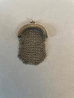 Antiek zilveren mini beursje met maliënkolder 5 cm lang, Ophalen