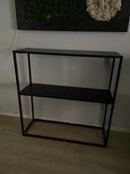 Zwart metalen rek met twee planken, Ophalen, Zo goed als nieuw