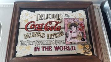 Vintage CocaCola jaren 60 reclame spiegel. beschikbaar voor biedingen