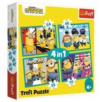 Minions 4 in 1 Puzzel - 35/48/54/70 stukjes - Trefl, Ophalen of Verzenden, Meer dan 50 stukjes, Nieuw, 4 tot 6 jaar