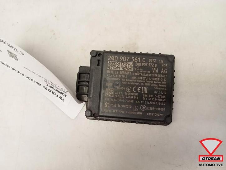 VW Polo 2G Skoda Seat Audi VAG ACC Radar Sensor 2Q0907561C, Auto-onderdelen, Overige Auto-onderdelen, Volkswagen, Gebruikt, Ophalen of Verzenden