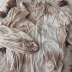 Mooi ballon blouse zijde met viscose TU maat, Made in Italy, Beige, Maat 42/44 (L), Ophalen of Verzenden