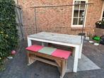 Teak tafel tuin set, 160x90 gratis af te halen., Gebruikt, Eettafel, 6 zitplaatsen, Teakhout