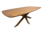 Eettafel “SORA” Deens Ovaal 200x100 Houten Poot Japandi, Ophalen, 100 tot 150 cm, Vijf personen of meer, Ovaal