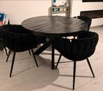 Ronde Mangohouten Eettafel 160cm, Huis en Inrichting, Tafels | Eettafels, Ophalen, Gebruikt, 150 tot 200 cm, Rond