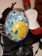 Vintage glazen mozaïek lamp met vis design, Ophalen of Verzenden, Glas, Minder dan 50 cm