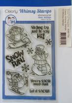 Whimsy Stamps; Snow fun Penguins, Hobby en Vrije tijd, Stempelen, Ophalen of Verzenden, Zo goed als nieuw, Clearstamp