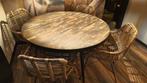 Ronde eettafel - 120 cm diameter, Huis en Inrichting, Tafels | Eettafels, Ophalen, Gebruikt, Rond, Metaal